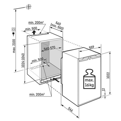 Kühlschrank Liebherr mit EasyFresh integrierbar. Kühlschrank Liebherr mit EasyFresh integrierbar.