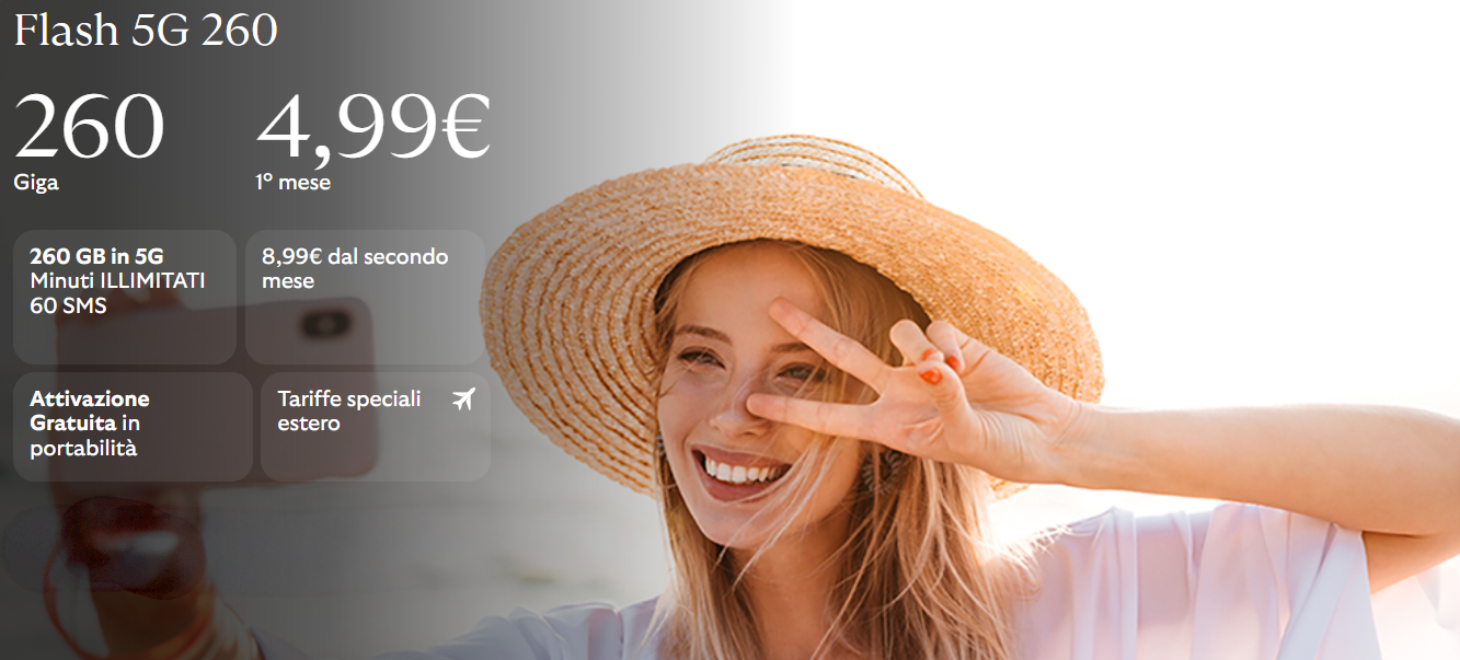 SIM Uno Mobile "Flash 5G 260".