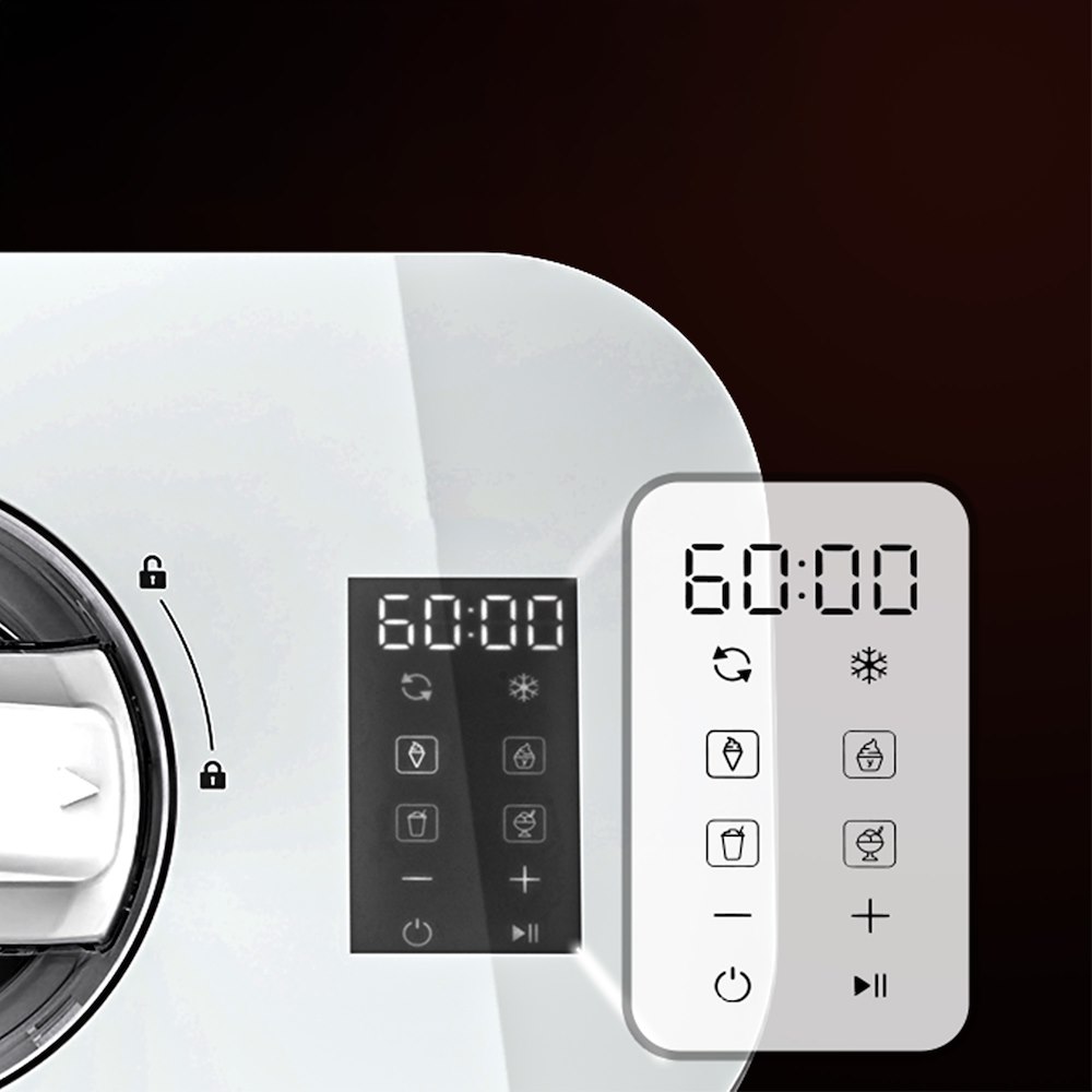 Eismaschine 100 W 1 l Eiscreme/Joghurt/Sorbet/Granita