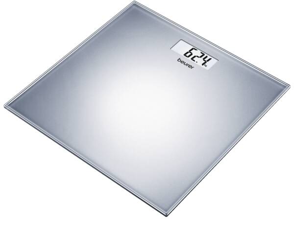 Personenwaage, digitale Anzeige, LCD-Ausführung, bis 180 kg Tragkraft.