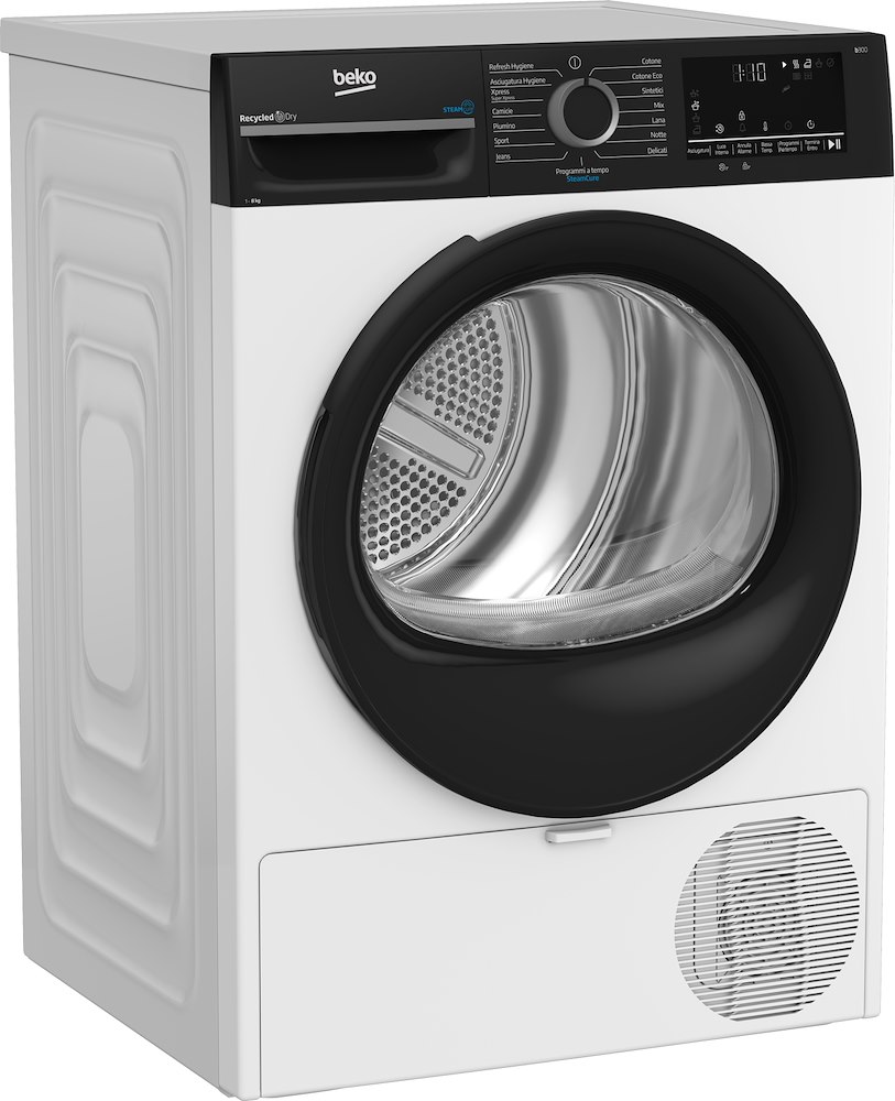 Wäschetrockner (Frontlader) 8 kg, Energieeffizienzklasse C, Invertermotor, Dampffunktion, digitales Display