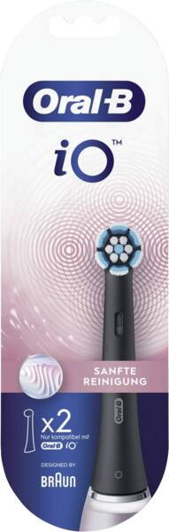Ersatzzahnbürste OralB iO 2er Schwarz.