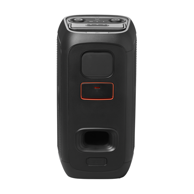 Bluetooth-Lautsprecher JBL mit 160W Leistung und RGB-Licht schwarz.