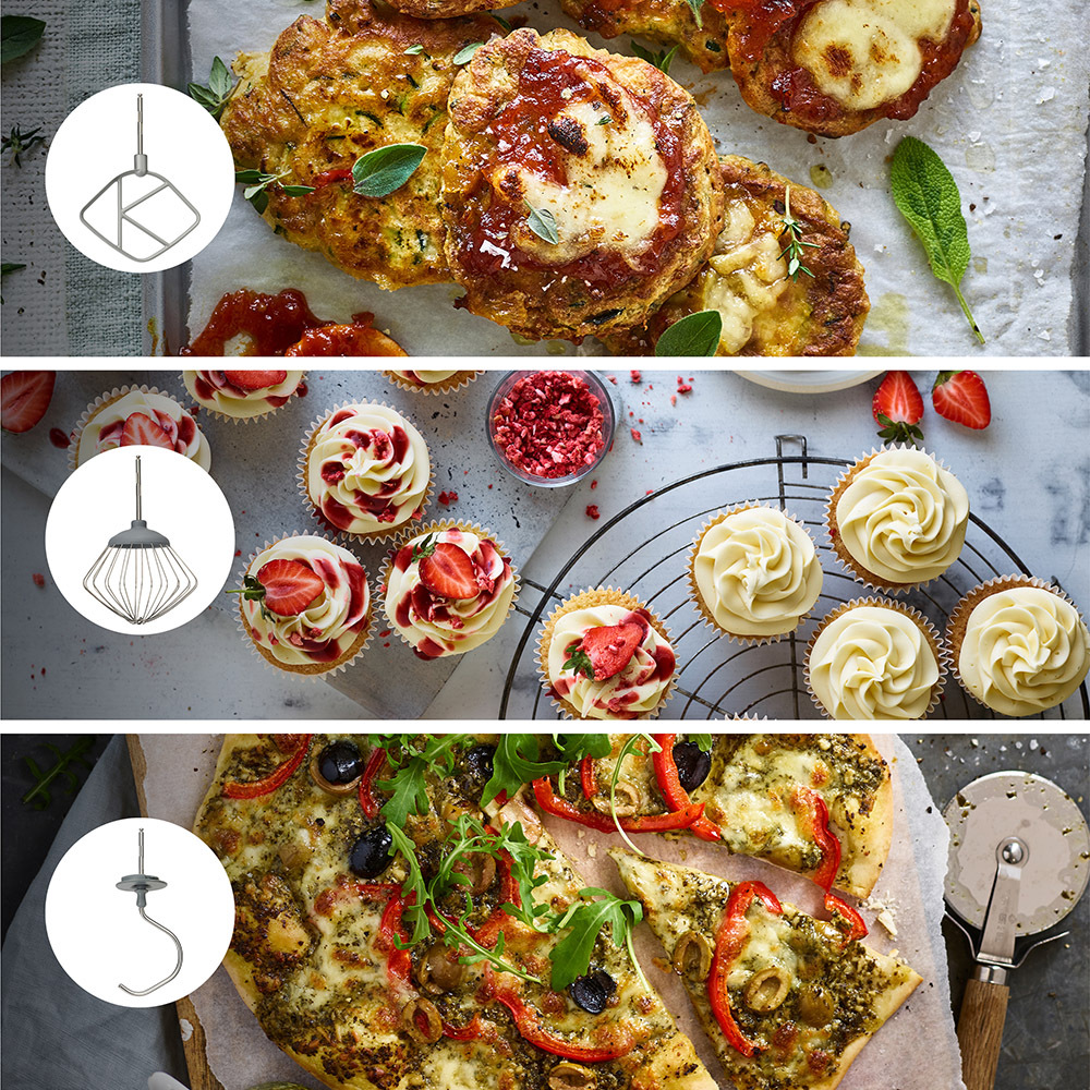 Küchenmaschine Kenwood 1000W 4.3LT SCHÜSSEL EDELSTAHL SILBER.