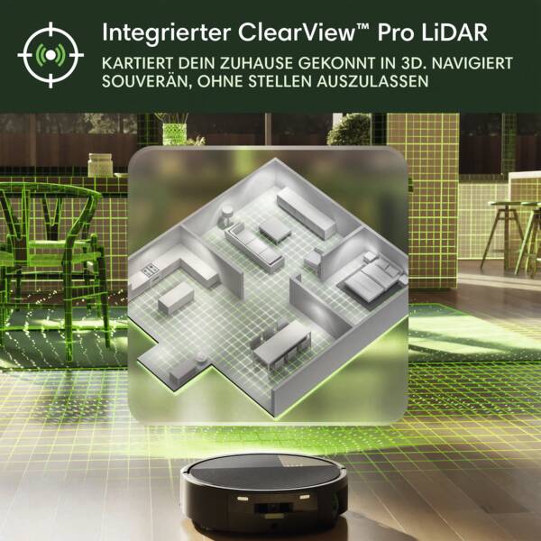 Nasswisch-Roboter, allergikergeeignet, beutelloser Betrieb, max. 0,26 l Behältervolumen, Clean Base.