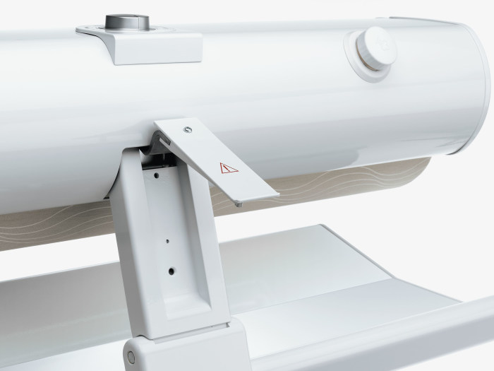 Bügelmaschine, 830mm Walzenlänge, zusammenklappbar, 2,55 kW Beheizung