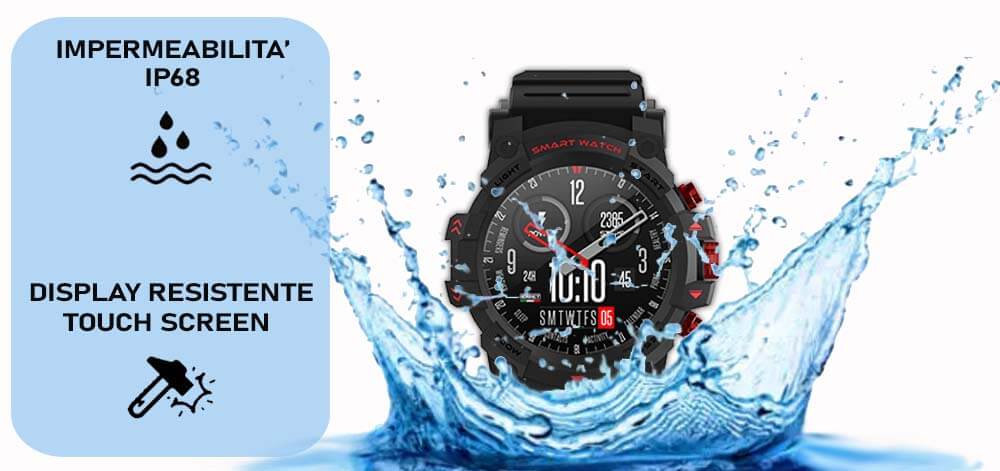 Smartwatch IP68.