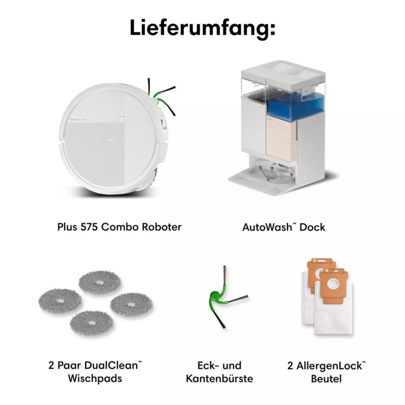 Nasswisch-Roboter, Staubsauger-Roboter, Clean Base,IRobot weiß