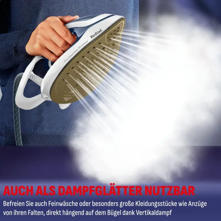 Dampfbügelstation, automatische Temperaturanpassung für alle Textilien,