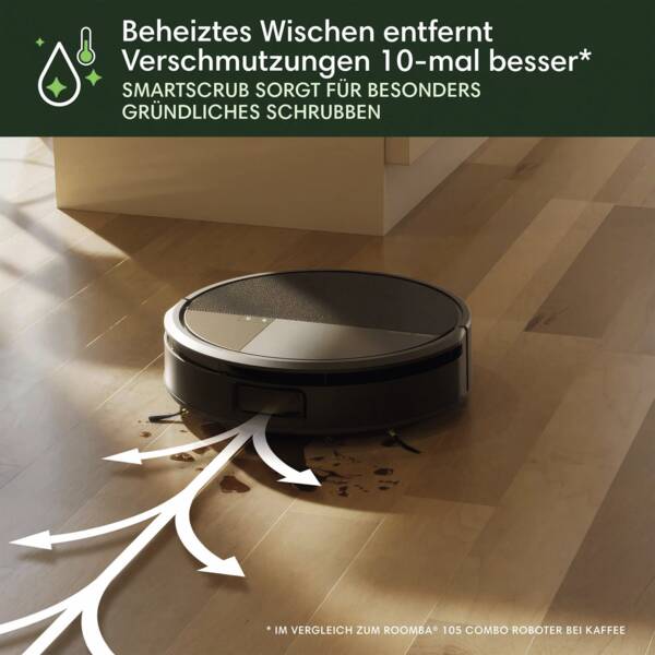 Nasswisch-Roboter, allergikergeeignet, beutelloser Betrieb, max. 0,26 l Behältervolumen, Clean Base.