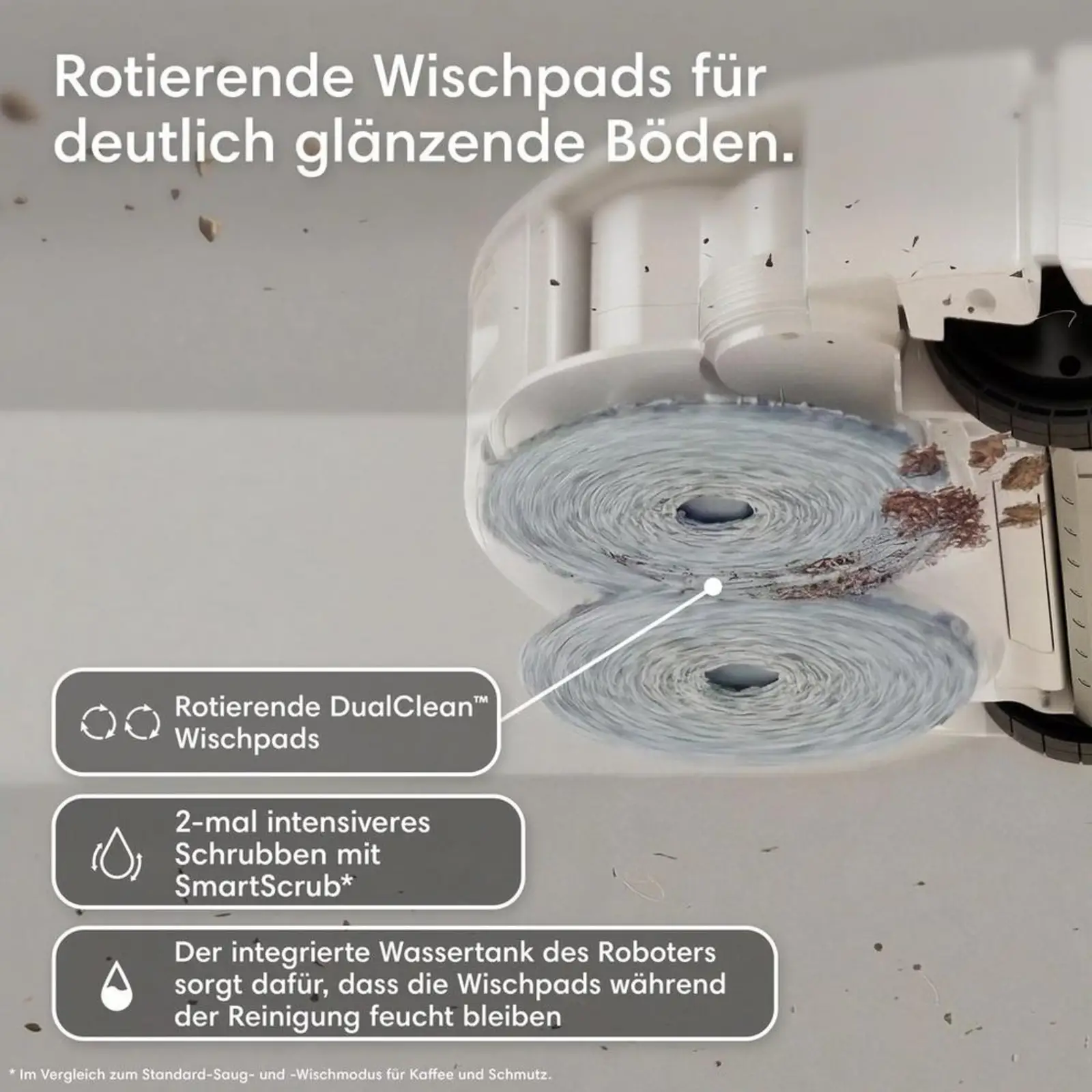 Nasswisch-Roboter, Staubsauger-Roboter, Clean Base,IRobot weiß