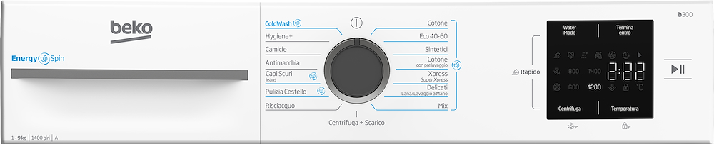 WASCHMASCHINE BEKO 9KG 1400U. Klasse A INVERTER DAMPF.
