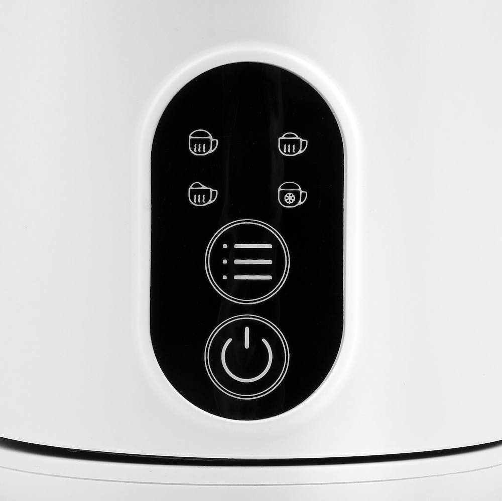 Milchaufschäumer, 300 ml, 4 Funktionen, weißer Edelstahl-Schneebesen