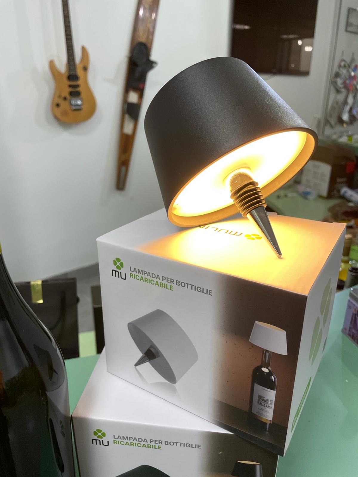 LED Flaschenleuchte weiß.