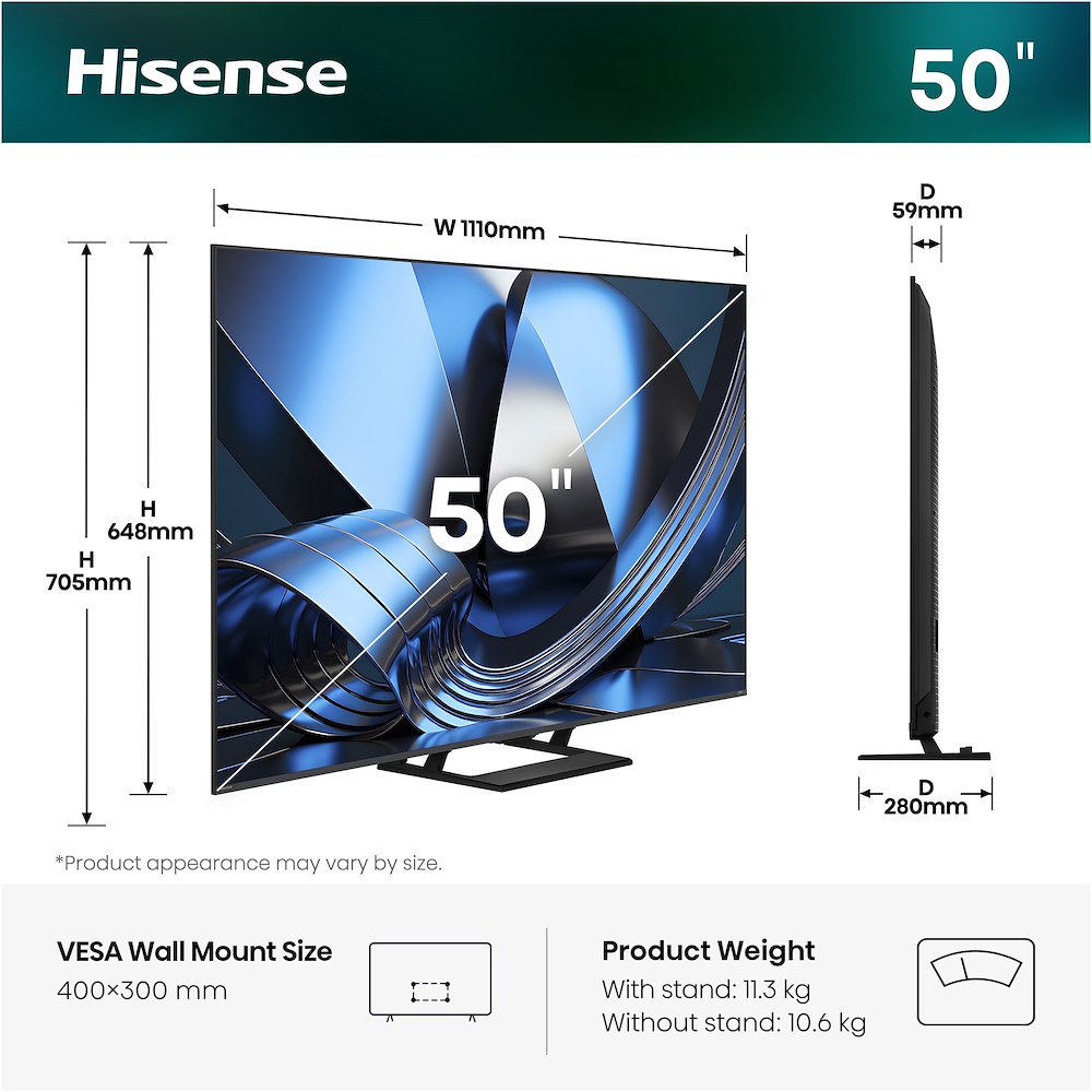Mini LED TV 50" Hisense 4K
