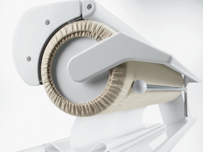 Bügelmaschine, 830mm Walzenlänge, zusammenklappbar, 2,55 kW Beheizung