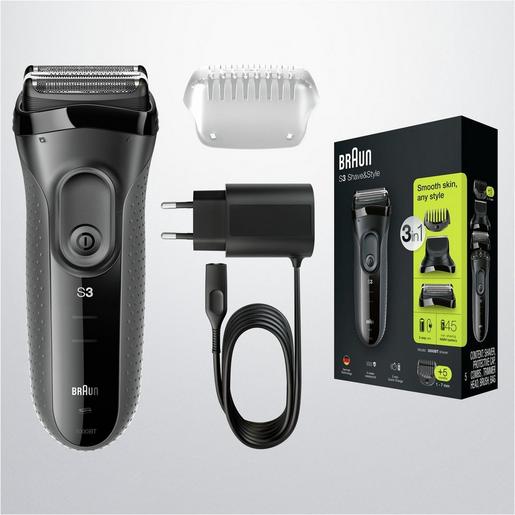 Nass- und Trockenrasierer Braun Series 3 Shave&Style.