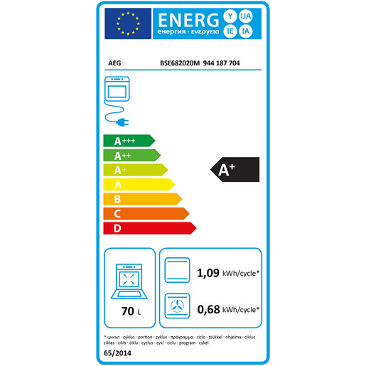 Elektro-Backofen AEG mit Dampfgaren 