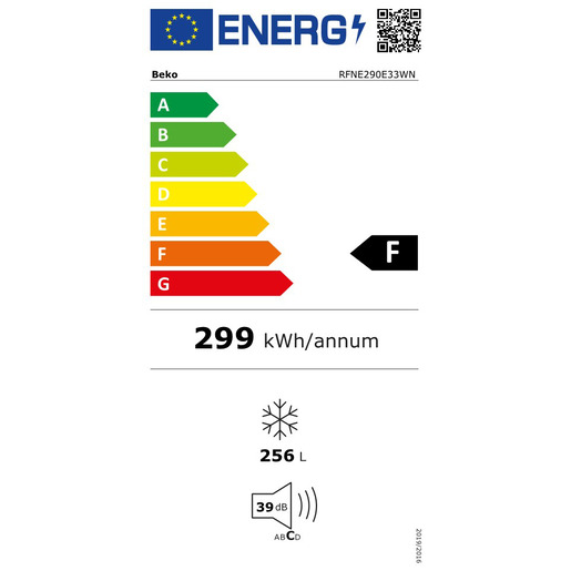 Stand-Gefrierschrank Beko, 256 l Rauminhalt, Ablagegitter: 2, Schubladen: 5, Super-Gefrieren, NoFrost.