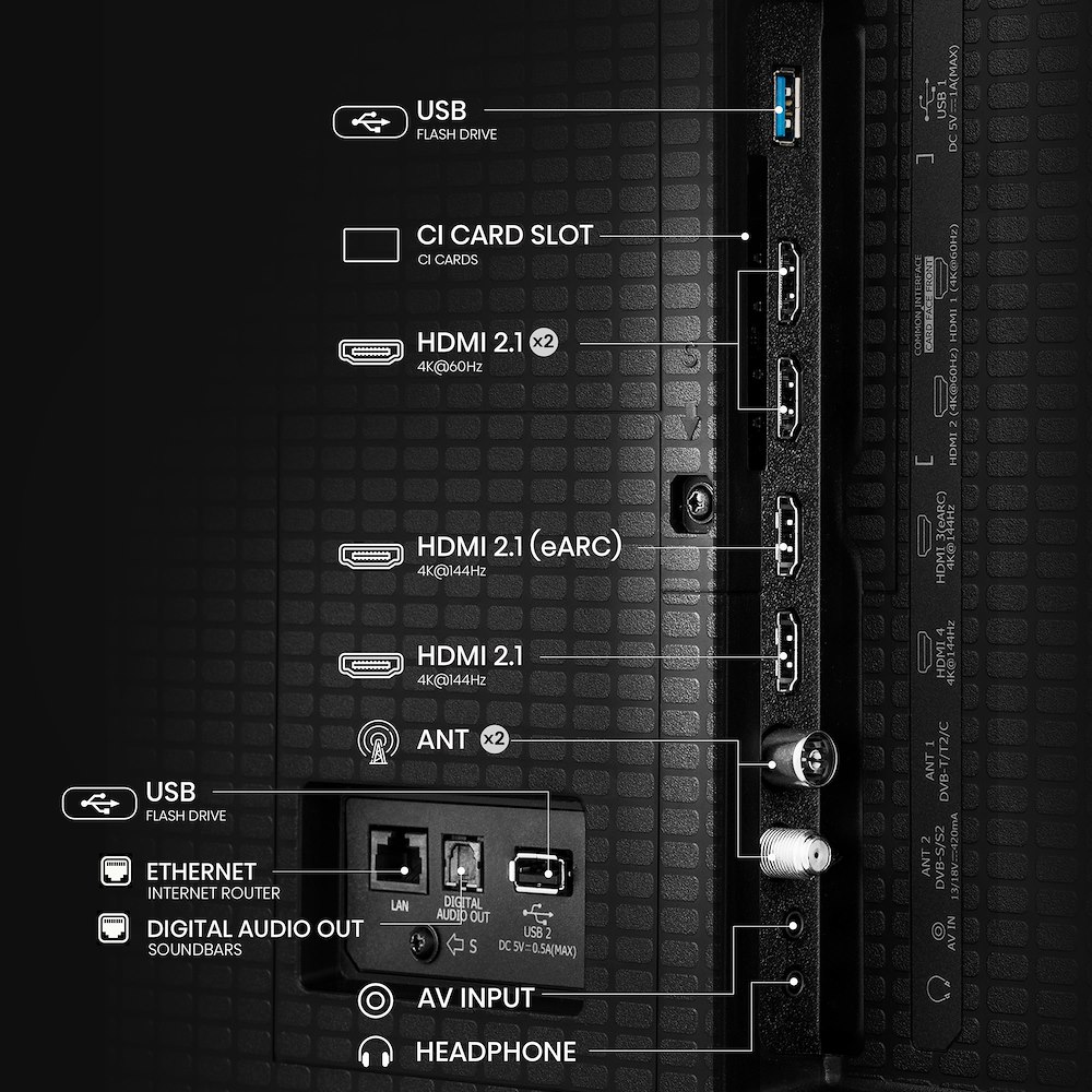 MINILED ULED-Fernseher 65"UHD 4K 144HZ T2/S2 SMA.VID.U8.5.
