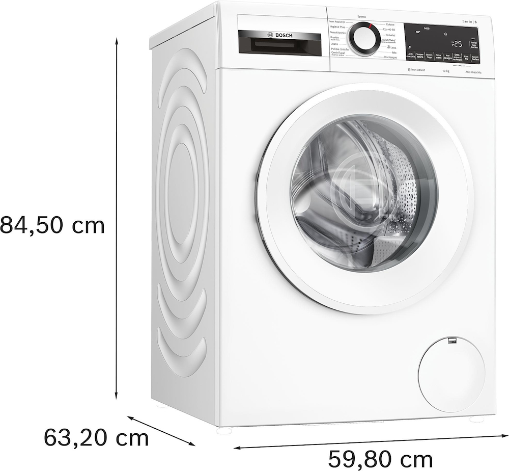 Waschmaschine 10 kg 1400 g Bügelassistenz, Aktivwasser Plus, Fleckenschutz