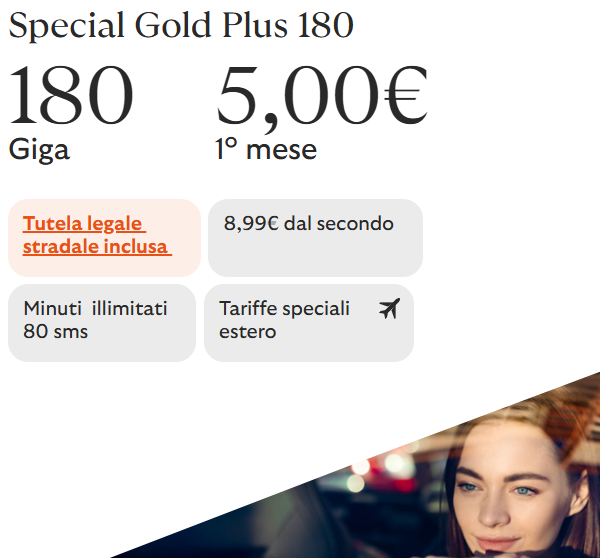 SIM Uno Mobile "Special Gold Plus 180". 