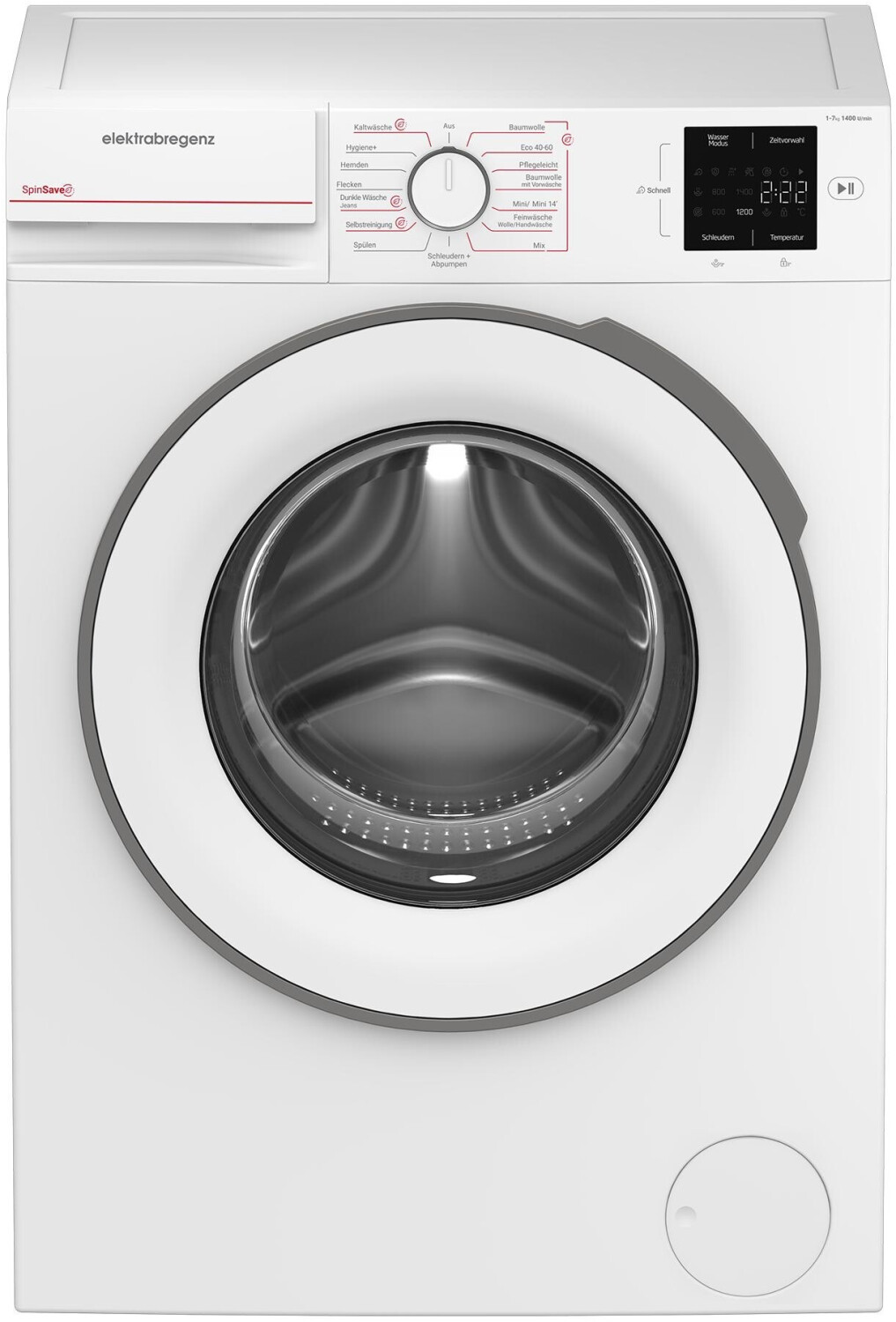 Waschmaschine 7 kg 1400 U/min weiß.