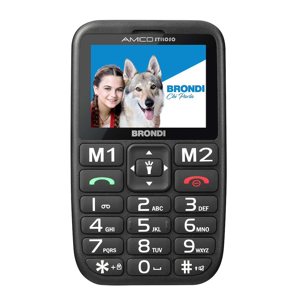GSM-Handy Brondi mit SOS-Taste und Fernbedienung mit Schutz