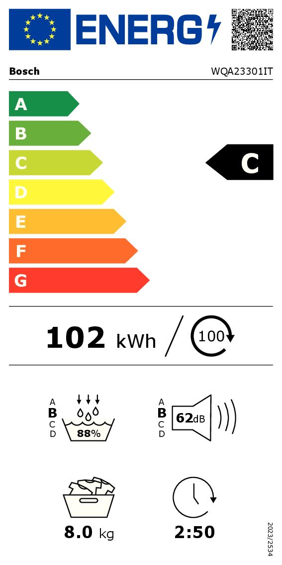 Wärmepumpentrockner, Frontlader, 8 kg, Energieeffizienzklasse C, mit Sensor, Auto Dry
