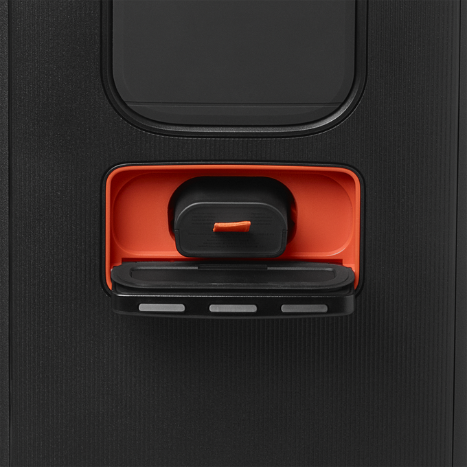 Bluetooth-Lautsprecher JBL mit 160W Leistung und RGB-Licht schwarz.