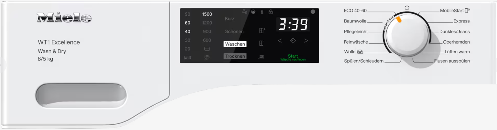 WASCHTROCKNER MIELE 1500GIRI 8KG WASCHEN - 5KG TROCKNEN,