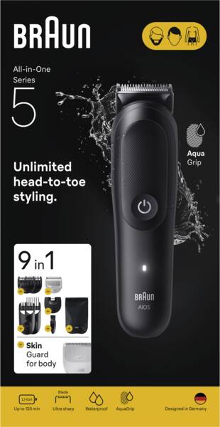 All in one (Körperhaar-Rasierer), Nass-/Trockenanwendung, Akkubetrieb,