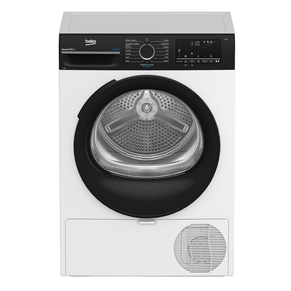 Wäschetrockner (Frontlader) 8 kg, Energieeffizienzklasse C, Invertermotor, Dampffunktion, digitales Display