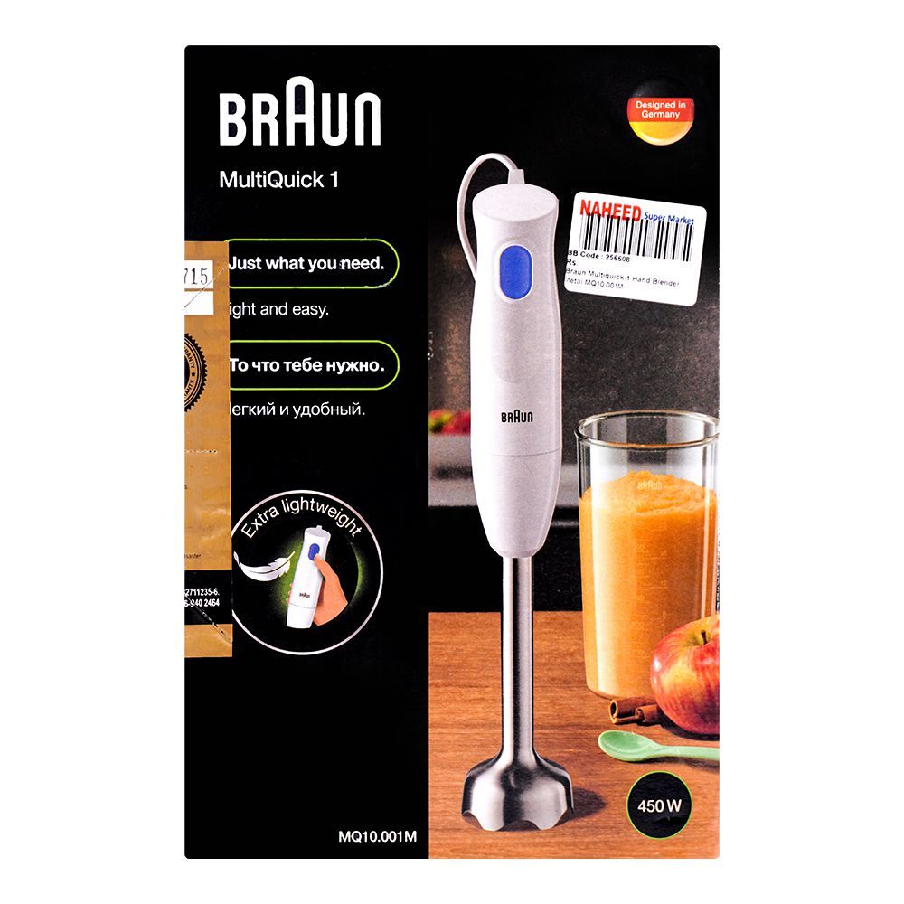 Stabmixer Braun, Edelstahlfuß, 450 Watt Leistung. 