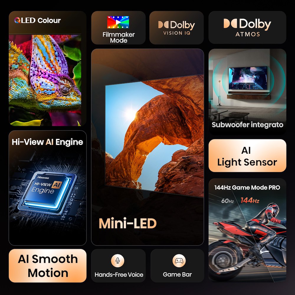 MINILED ULED-Fernseher 65"UHD 4K 144HZ T2/S2 SMA.VID.U8.5.