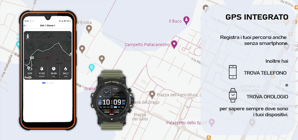 Smartwatch IP68.